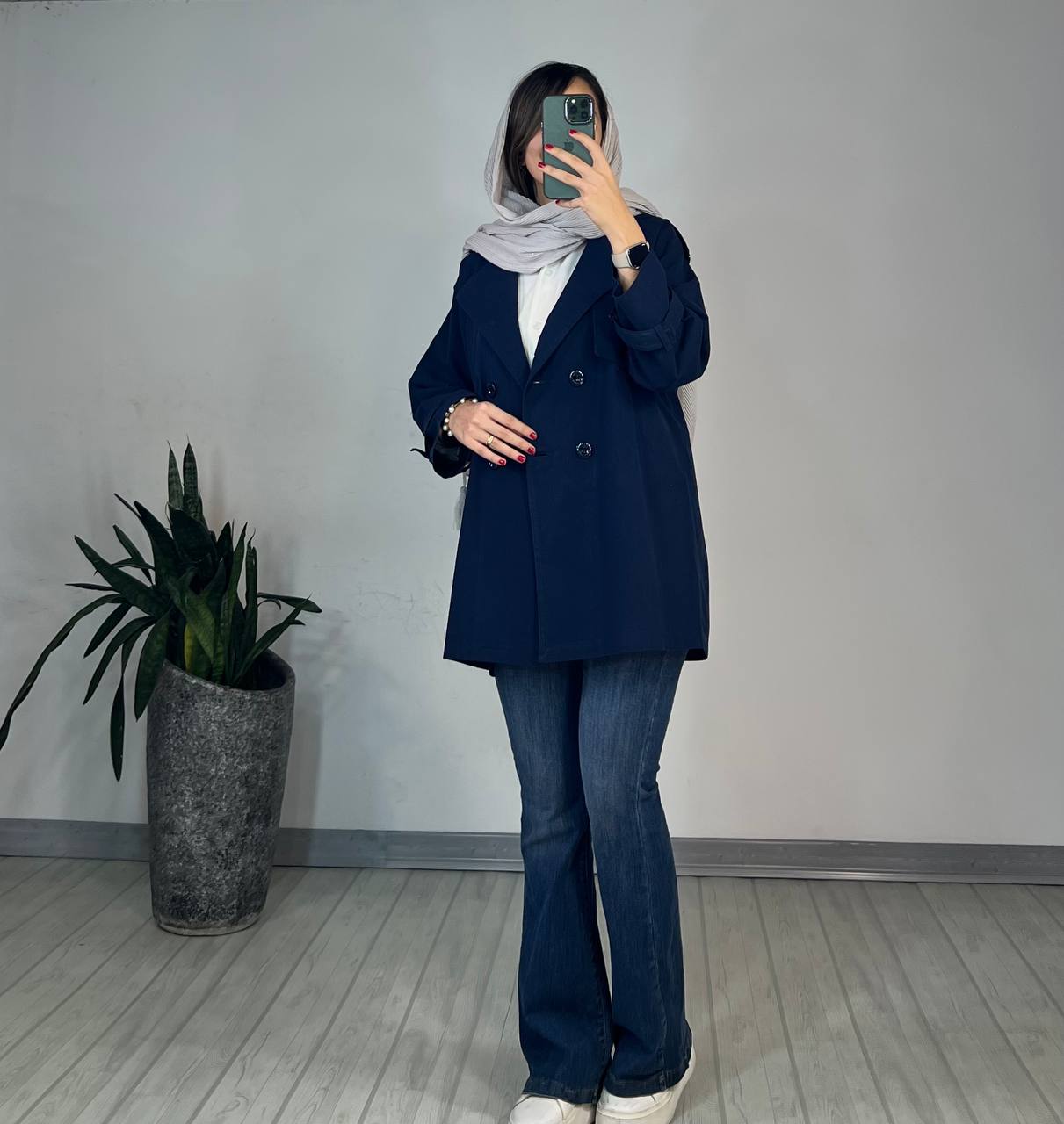 مانتو کتی لینن الیزابت (با قد بلندتر)(ایراد دار)