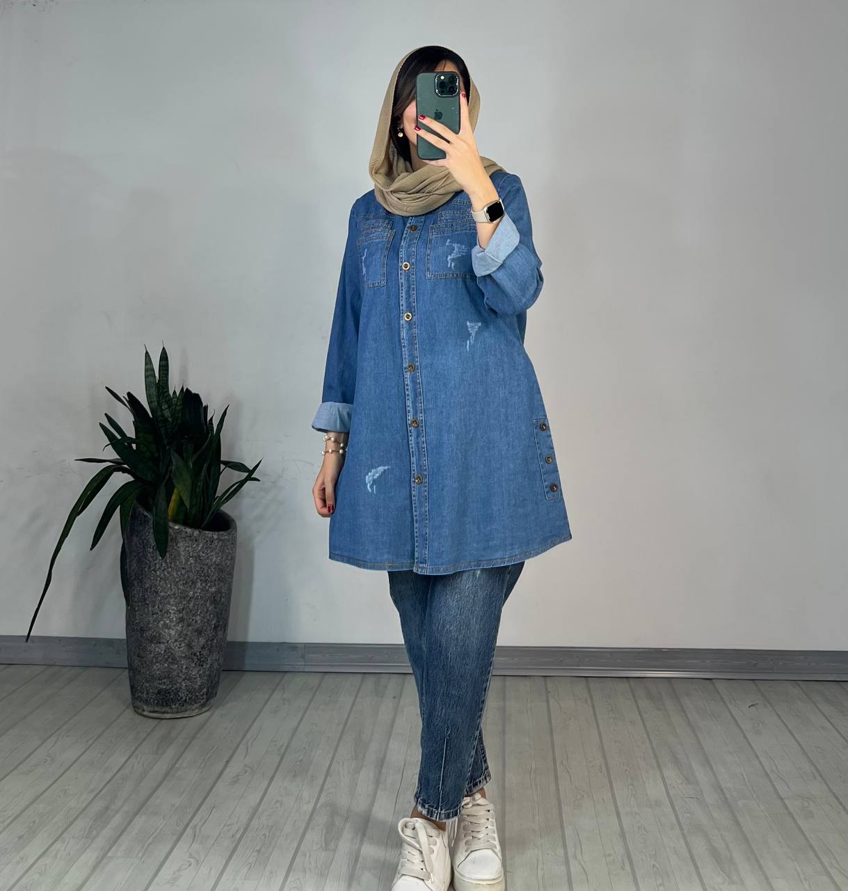 مانتو جین کاغذی ندا 1