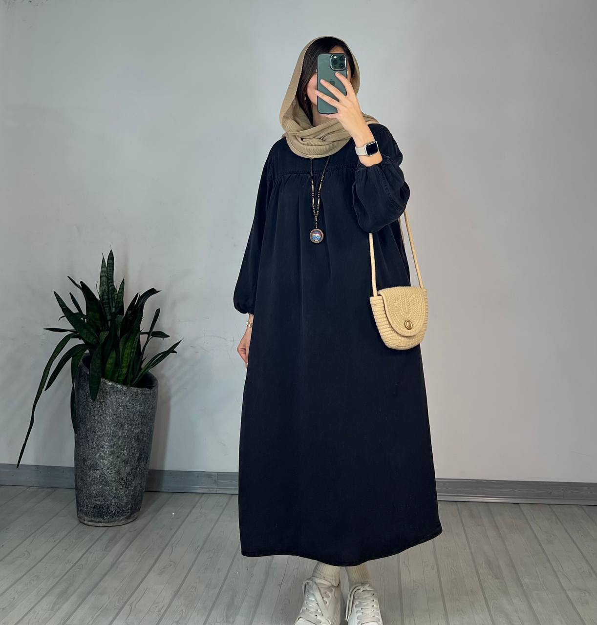 پیراهن مانتویی جین کاغذی(ایراد دار)