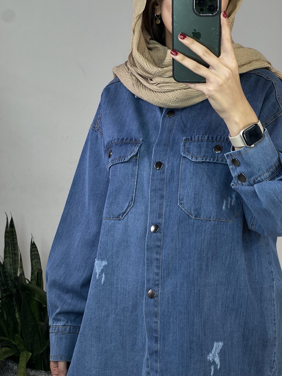 کت جین بلند آذر