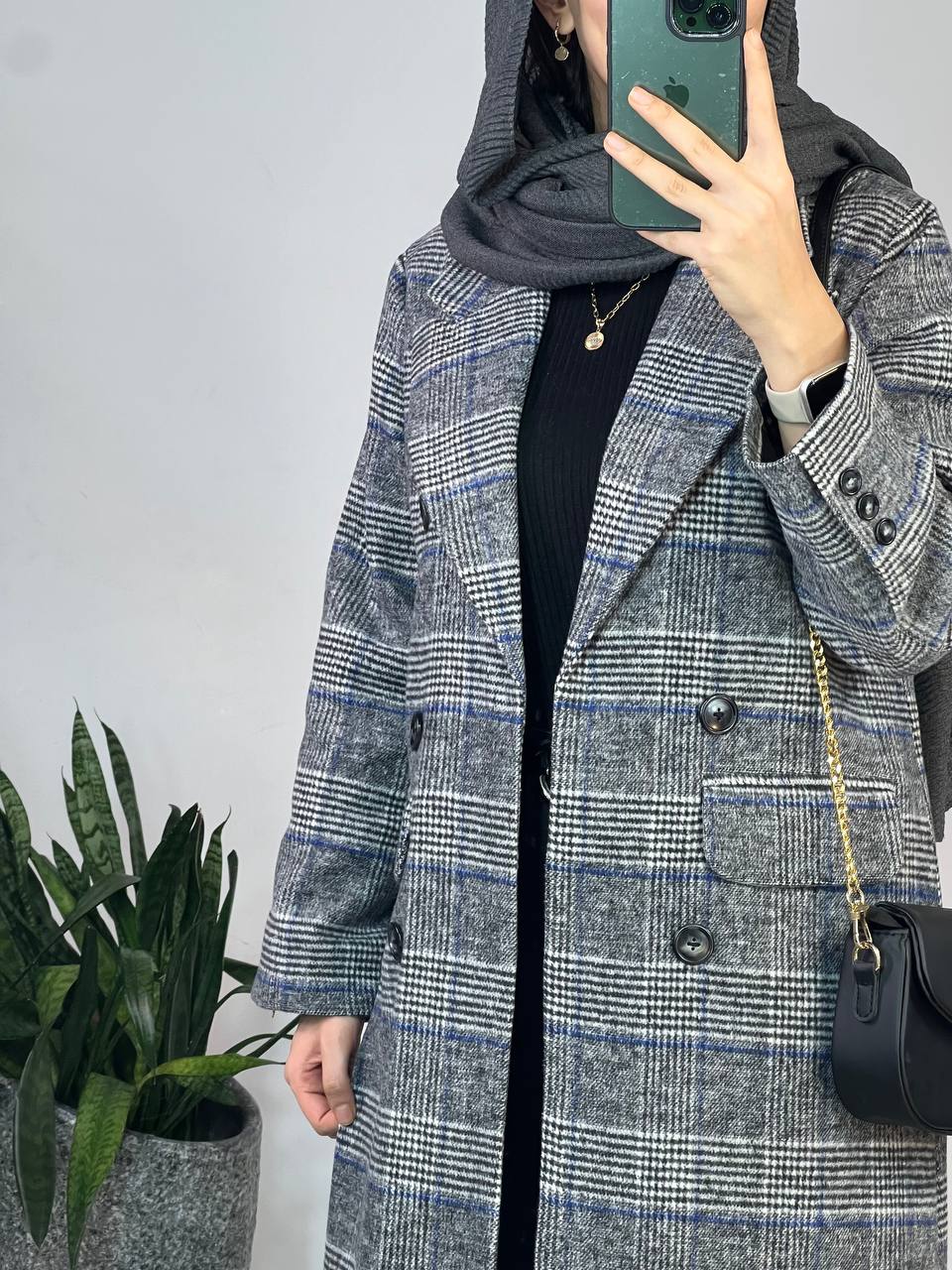 پالتو پشمی آستردار ترنج