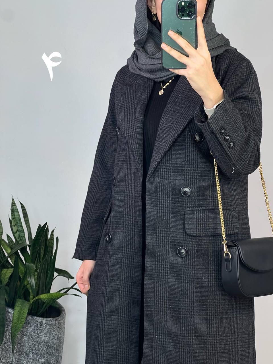 پالتو پشمی آستردار ترنج