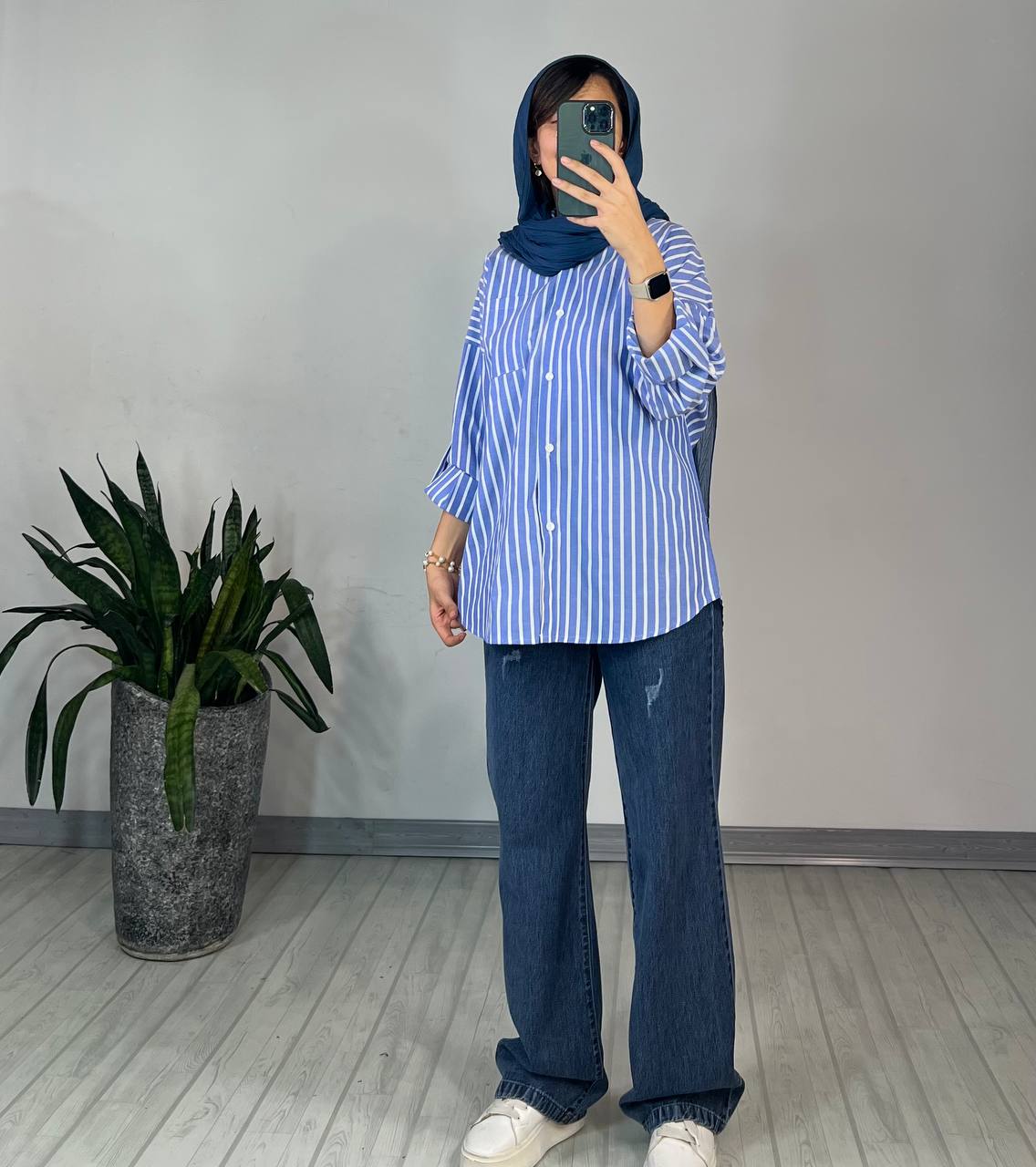 شلوار جین نیم بگ 6