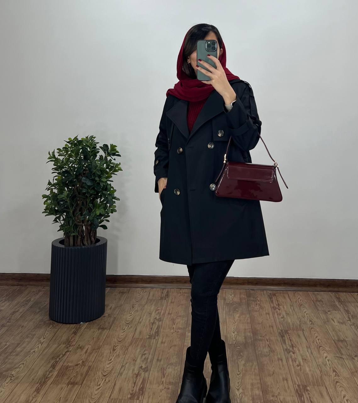 بارونی دکمه دار ماهورا