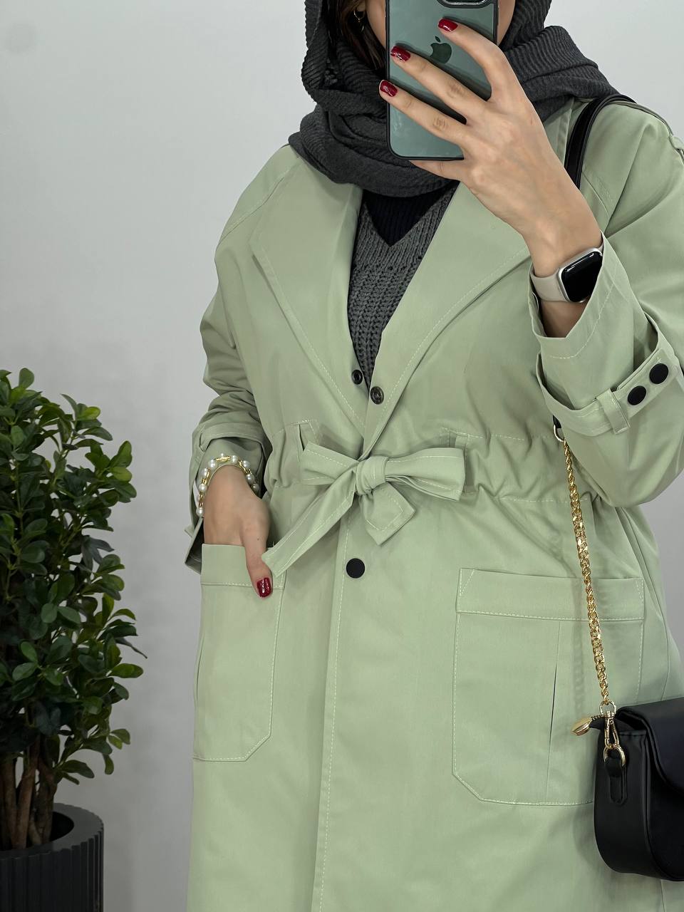 بارونی دکمه دار سویم با ارسال رایگان