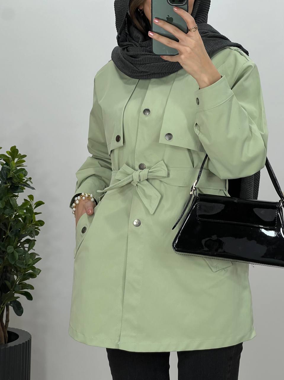 بارونی دکمه دار میلا با ارسال رایگان