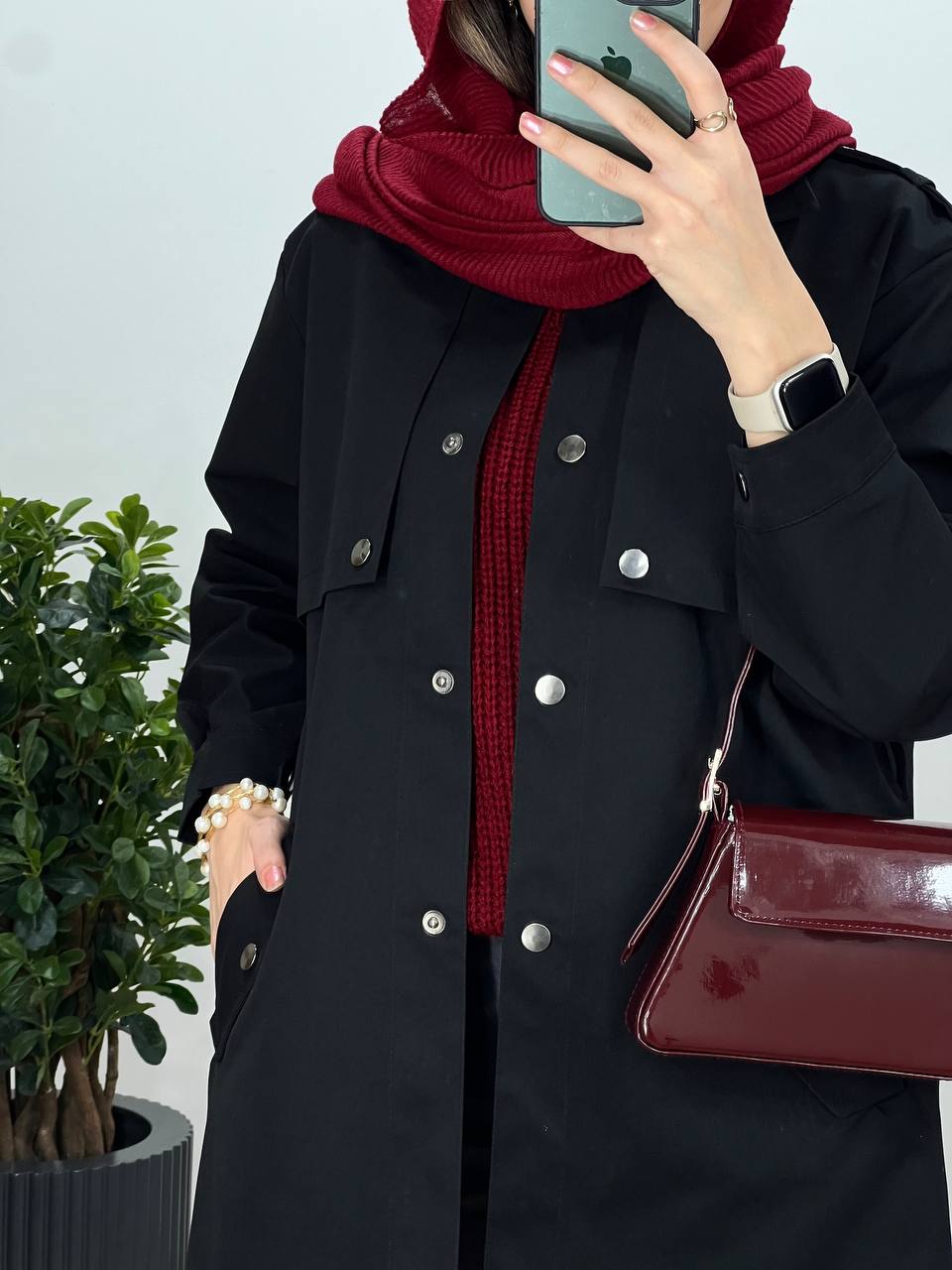 بارونی دکمه دار میلا با ارسال رایگان