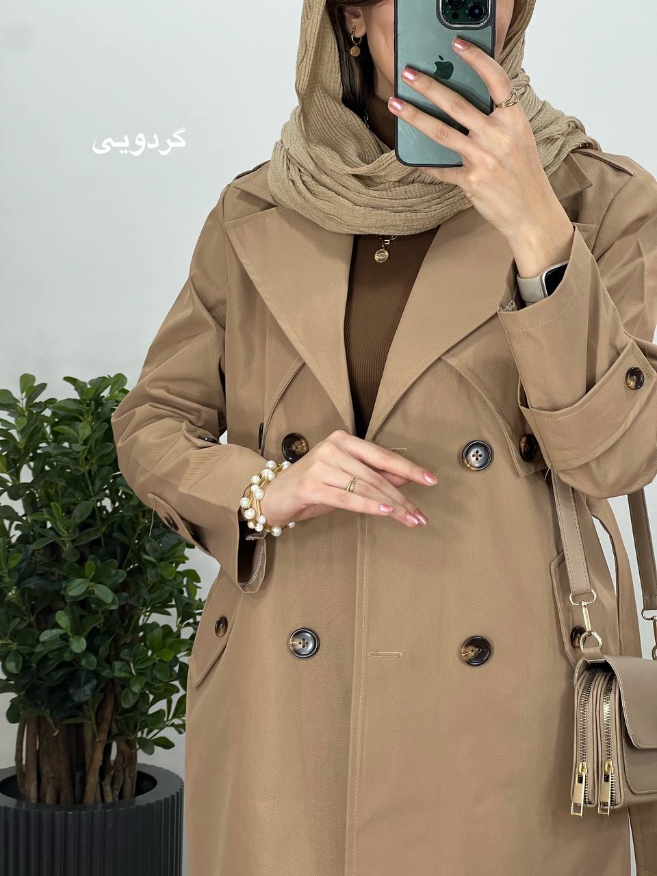 بارونی دکمه دار هلسا 1 با ارسال رایگان