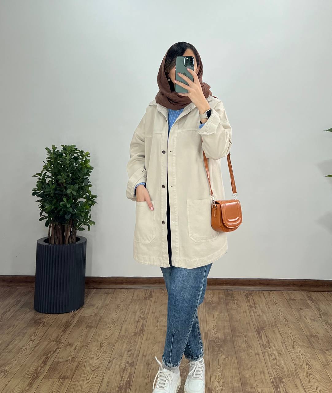 کت جین بلند رنگی کیمیا (با ارسال رایگان)