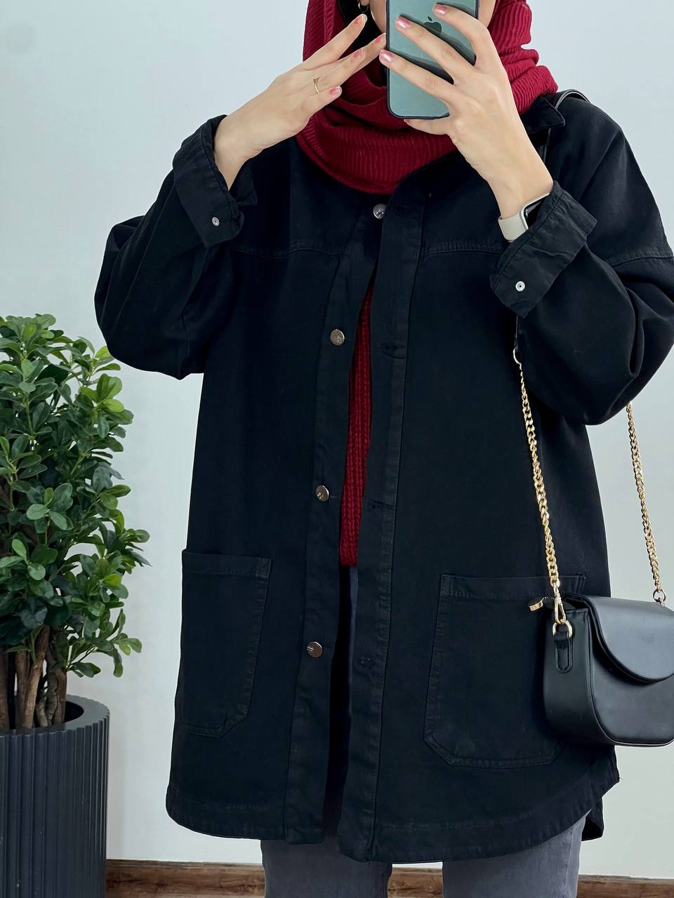 کت جین بلند رنگی کیمیا (با ارسال رایگان)