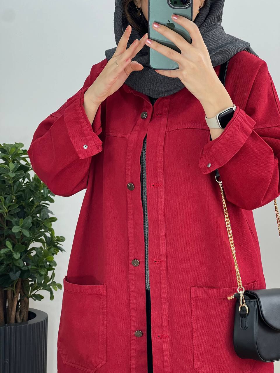 کت جین بلند رنگی کیمیا (با ارسال رایگان)