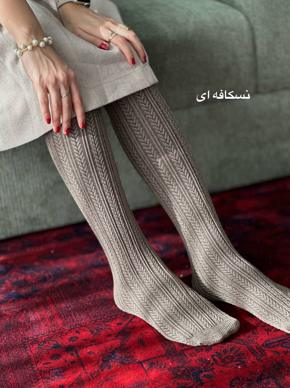جوراب شلواری گندمی پنتی