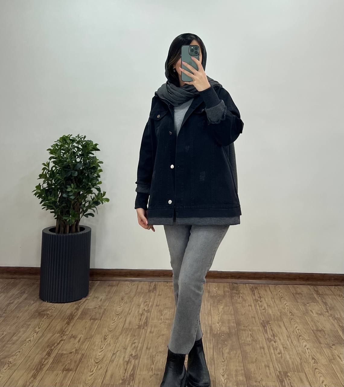 کت جین کلاهدار درین