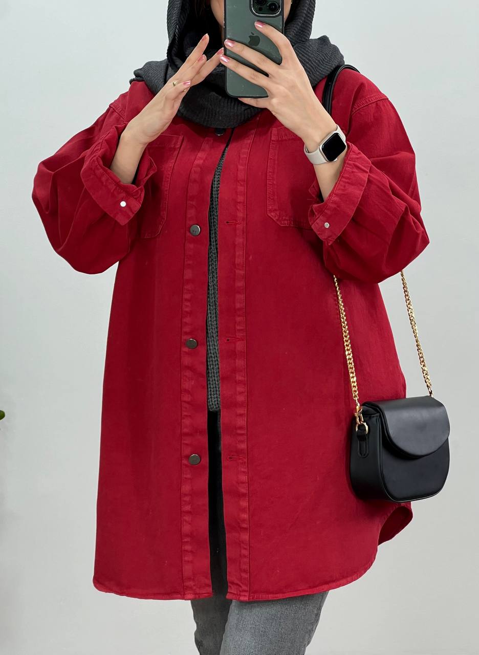 کت جین بلند رنگی سبا(ایراد دار)