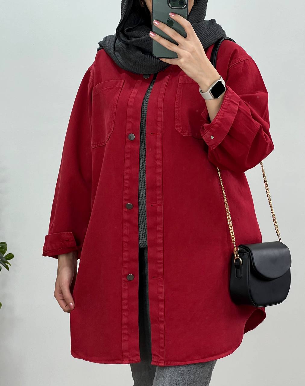 کت جین بلند رنگی سبا(ایراد دار)