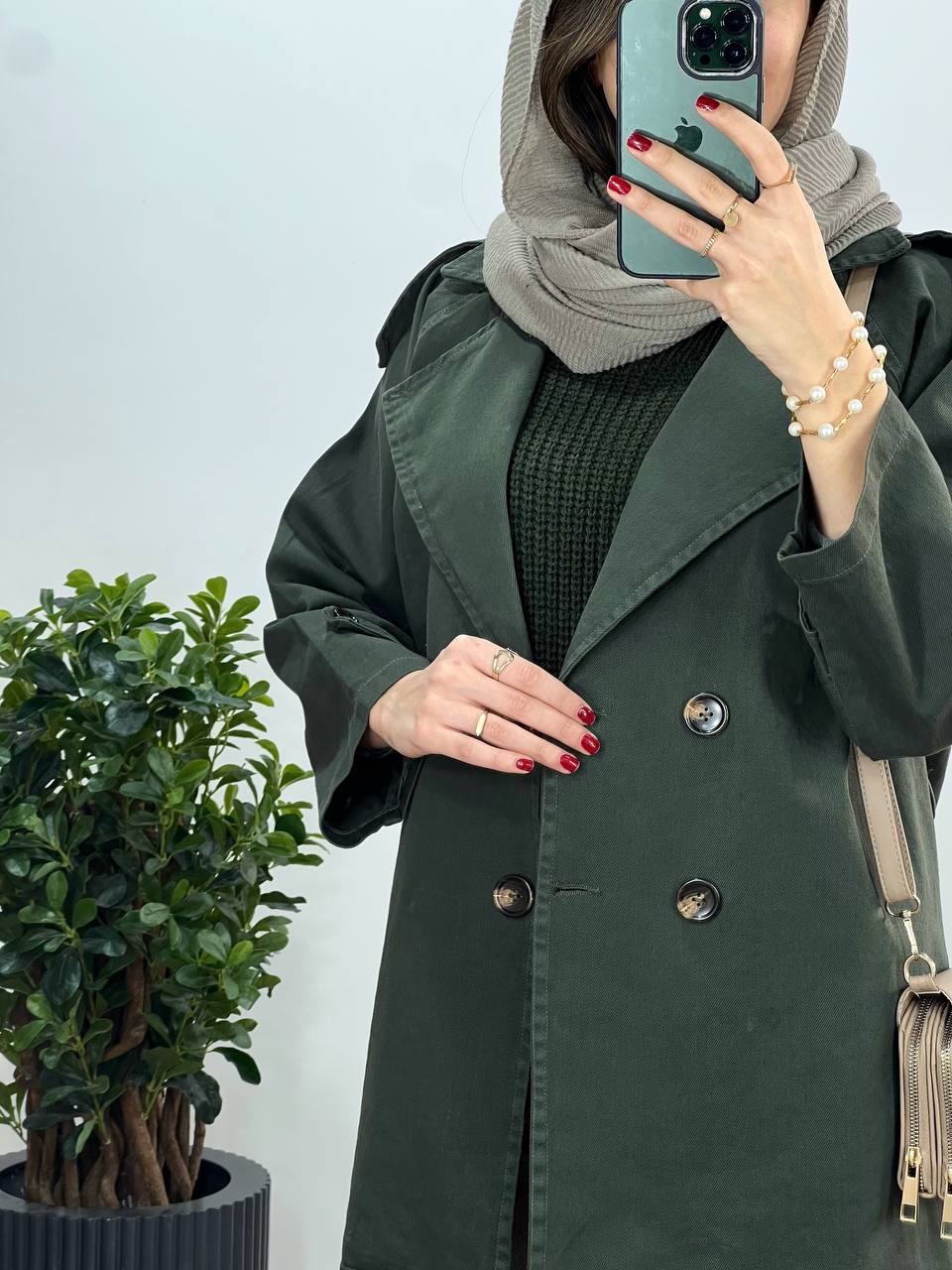 مانتو جین دادمان به همراه کمربند(ایراد دار)