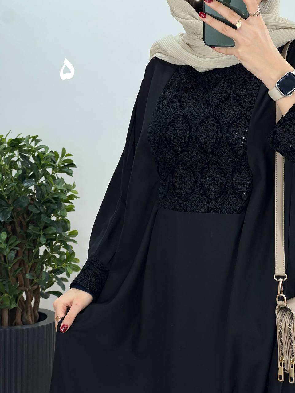 عبای بلند سوزندوزی حدیث 1