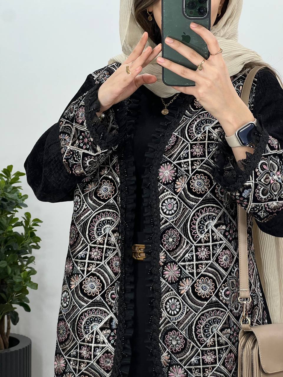 مانتو مجلسی سوزندوزی آدلین