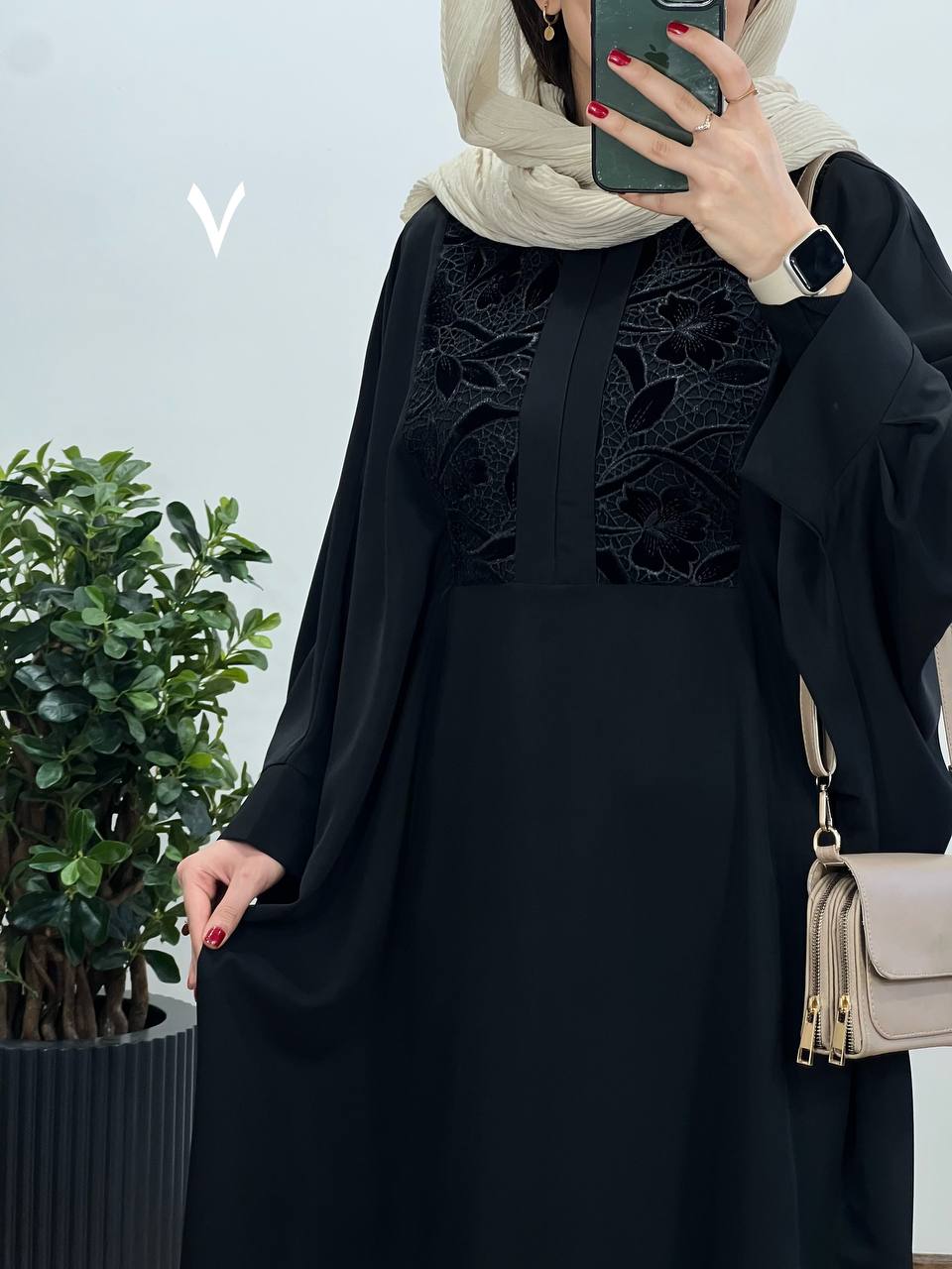 عبای بلند سوزندوزی اسرا