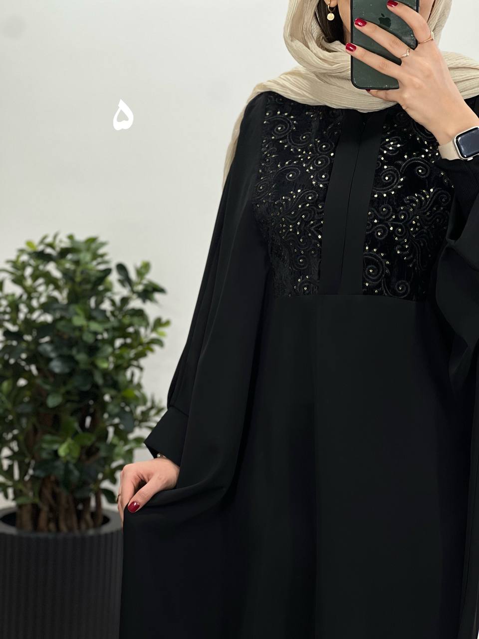 عبای بلند سوزندوزی اسرا
