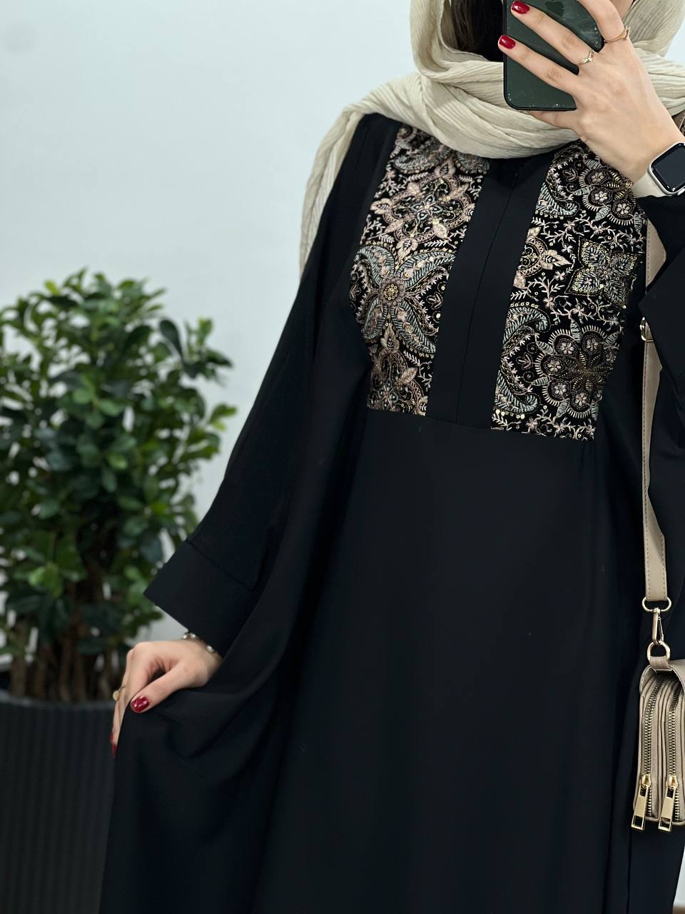عبای بلند سوزندوزی اسرا