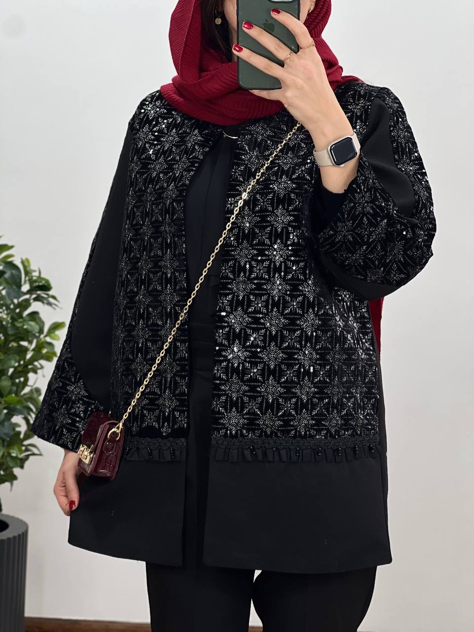 مانتو مجلسی سوزندوزی آیسل