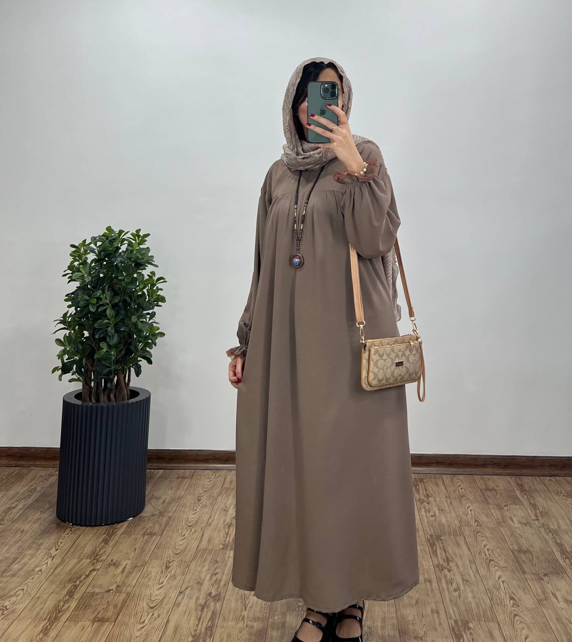مانتو عبایی بلند رایلی کد 2113