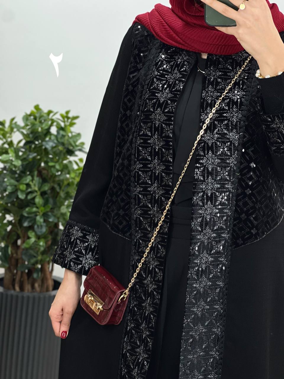 مانتو مجلسی سوزندوزی بلند بیدار