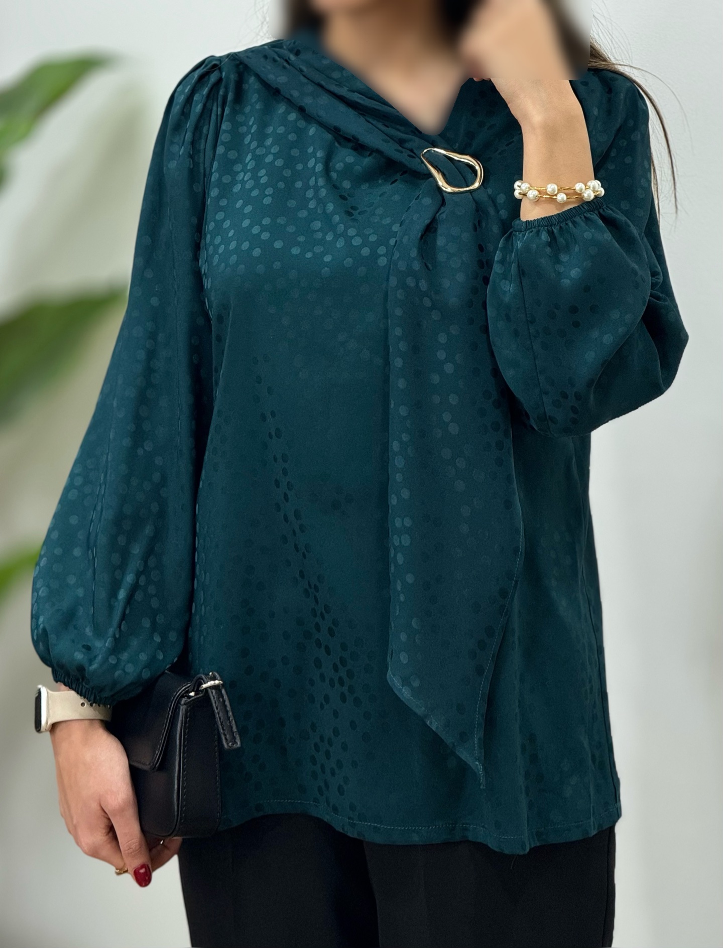 شومیز ساتن ابریشم دلانا