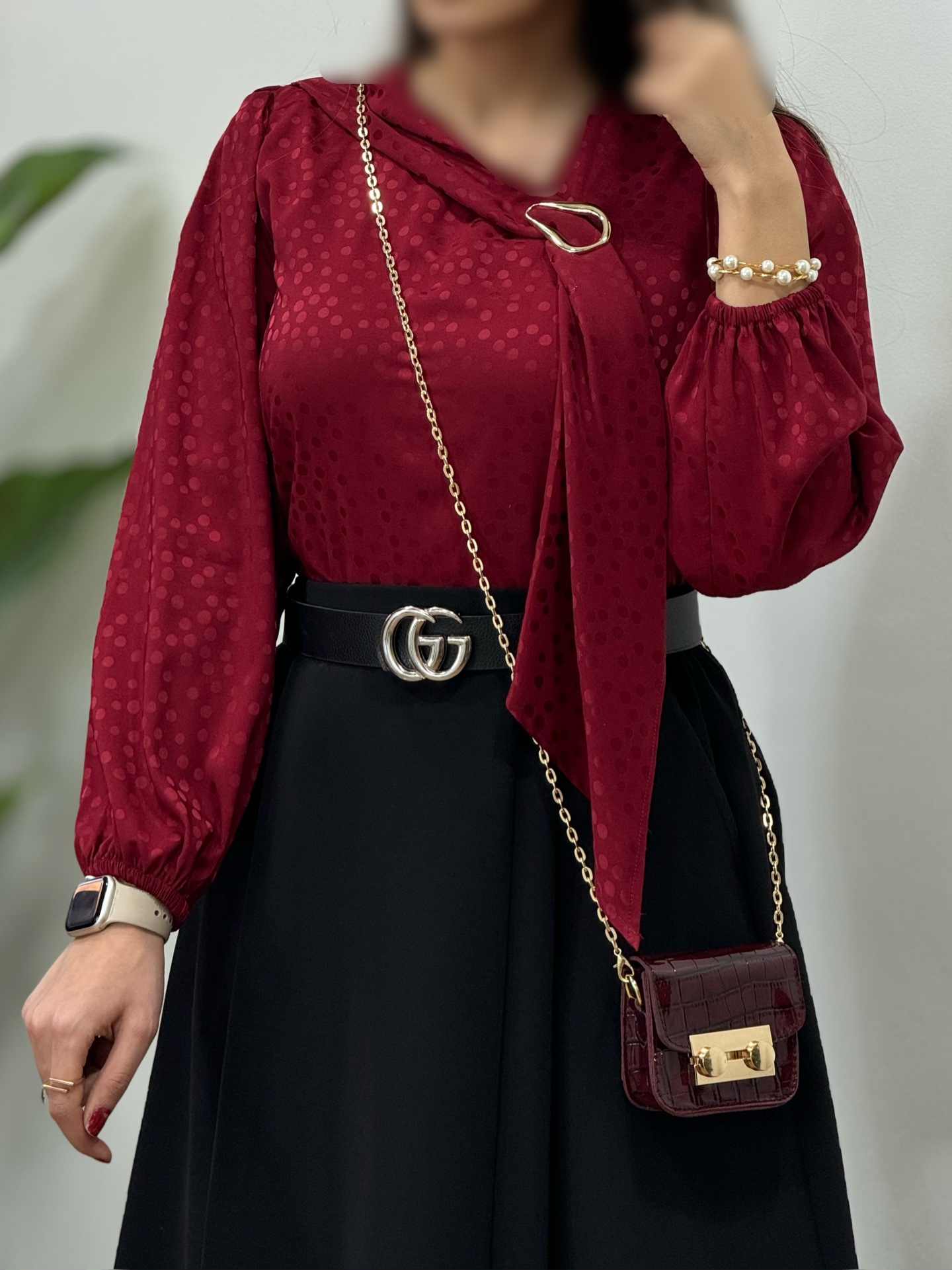 شومیز ساتن ابریشم دلانا