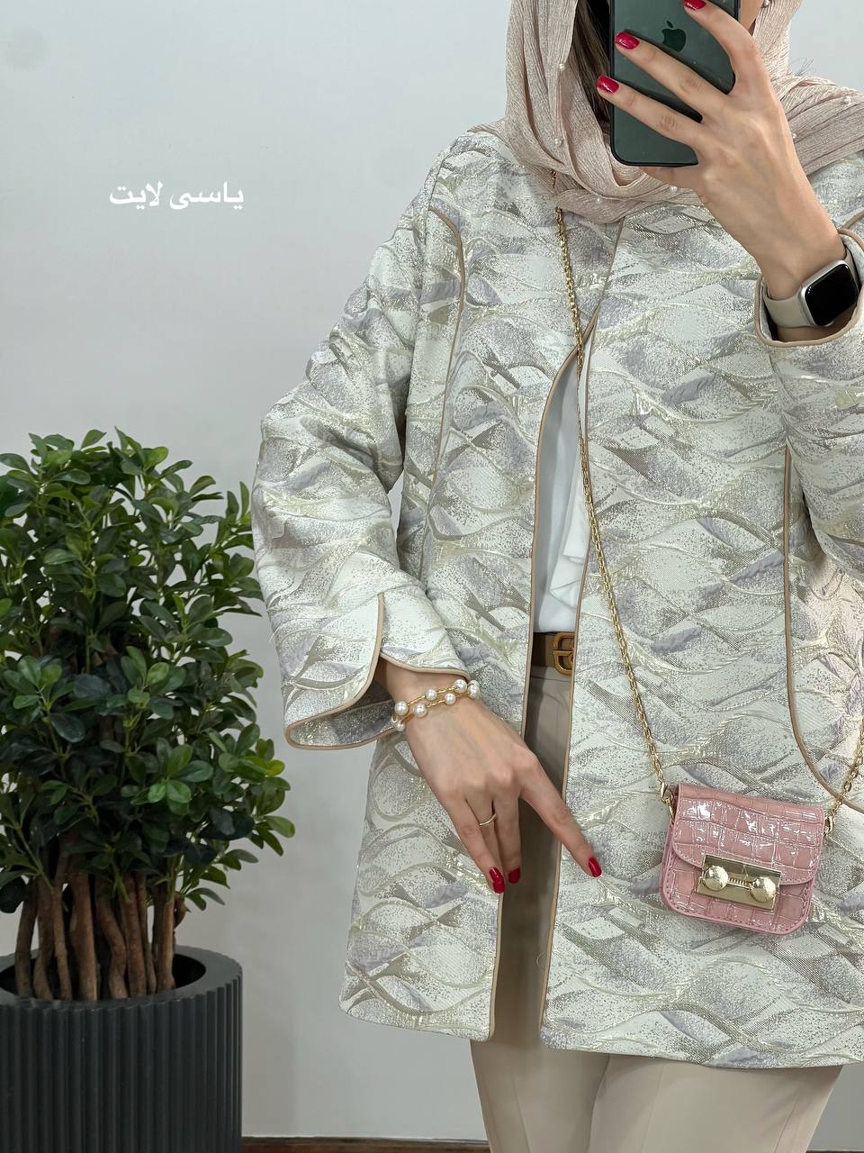 مانتو ژاکارد مغزی دوزی هدی