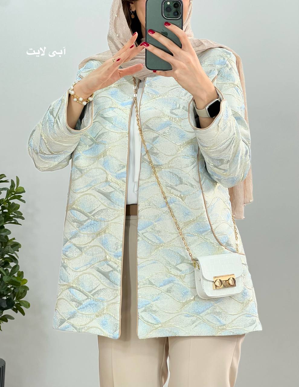مانتو ژاکارد مغزی دوزی هدی