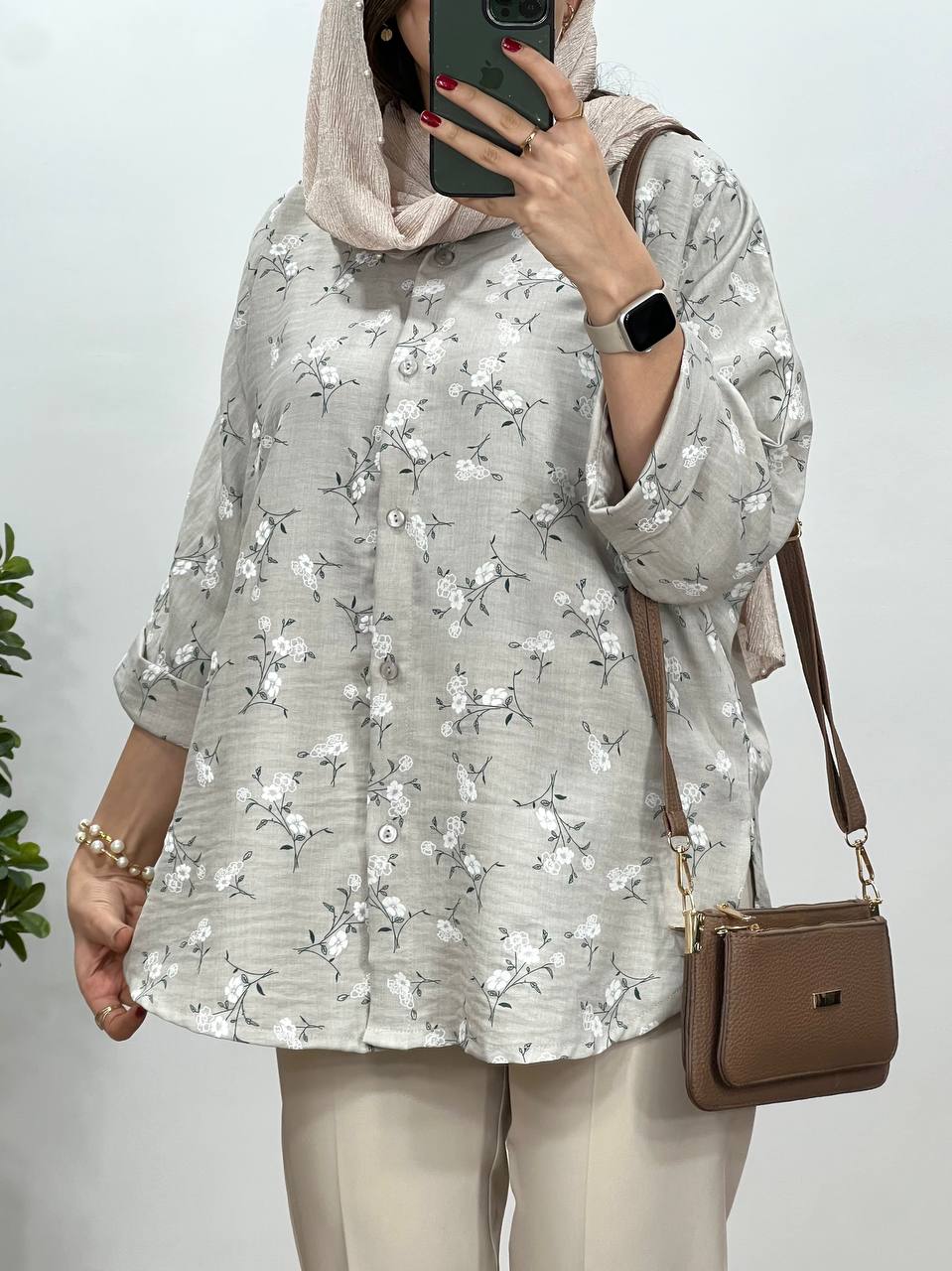 تونیک مانتویی لینن گلسا