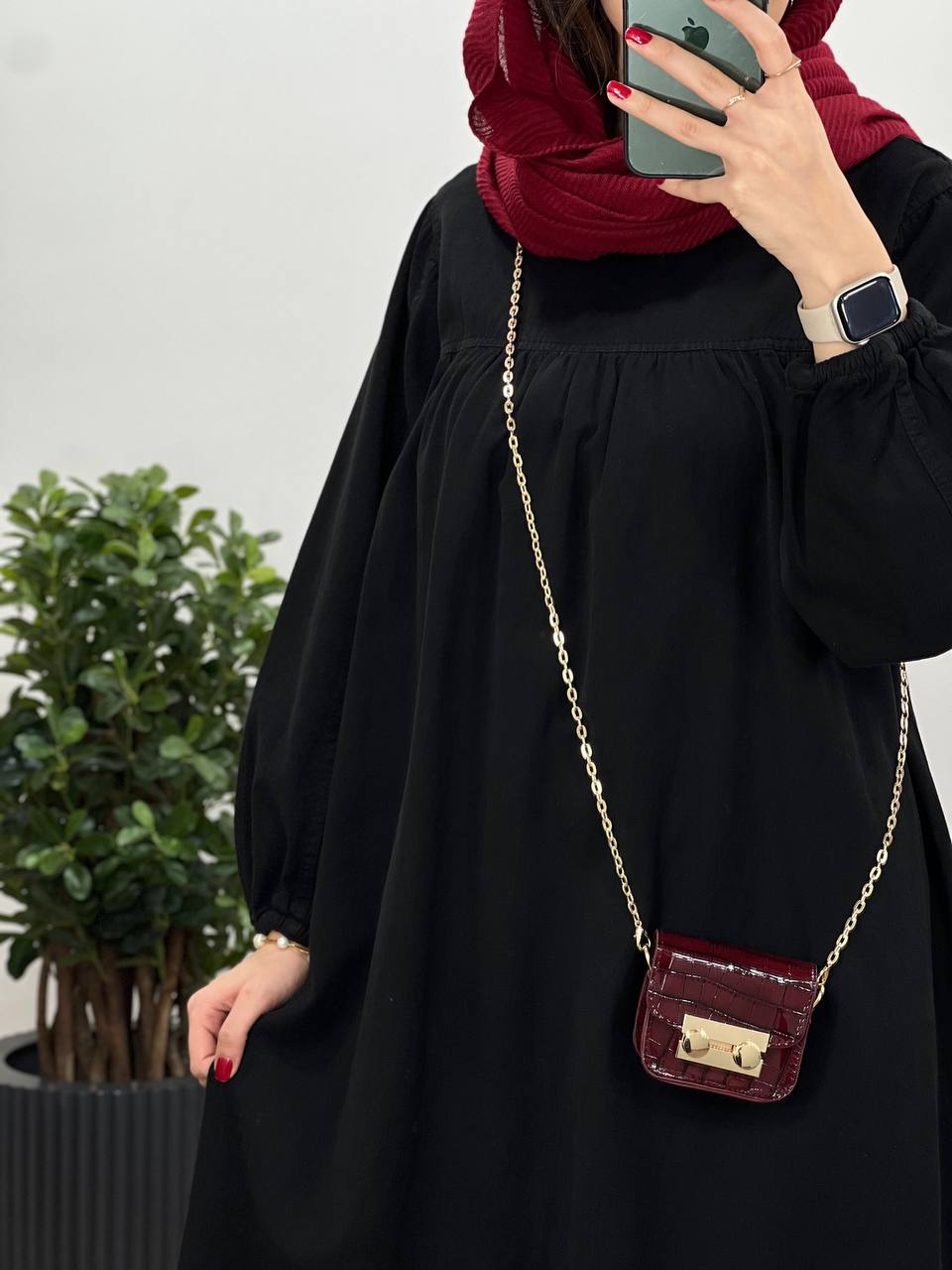 مانتو عبایی بلند کتان پنبه 1