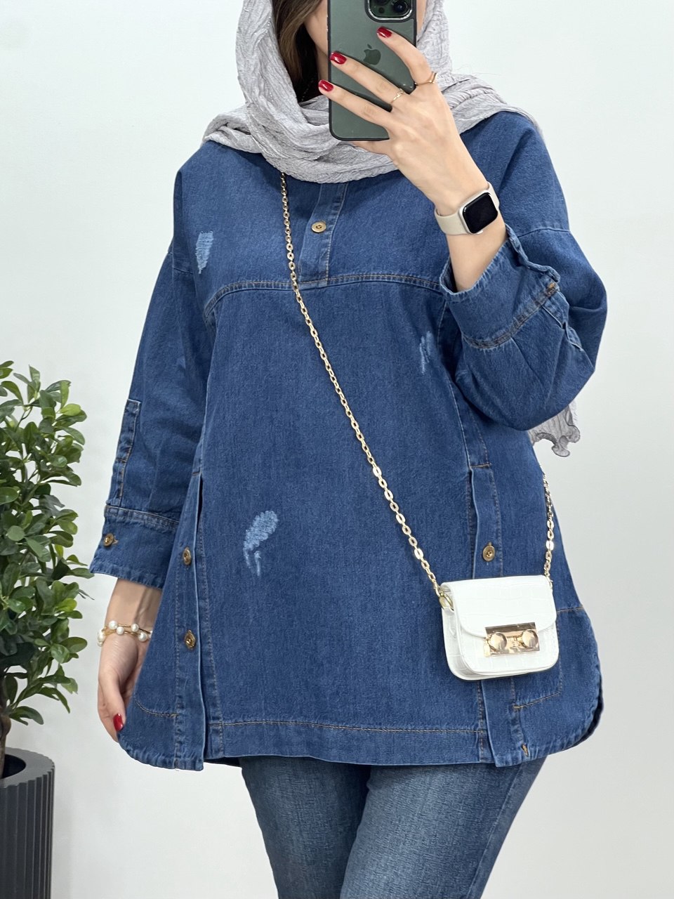 تونیک مانتویی جین قصیده