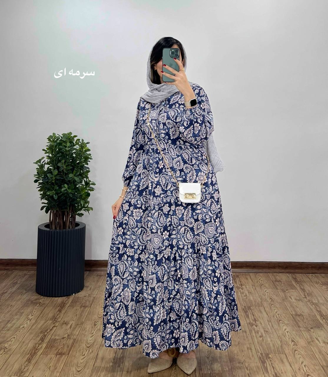 پیراهن بلند طرحدار مرسانا