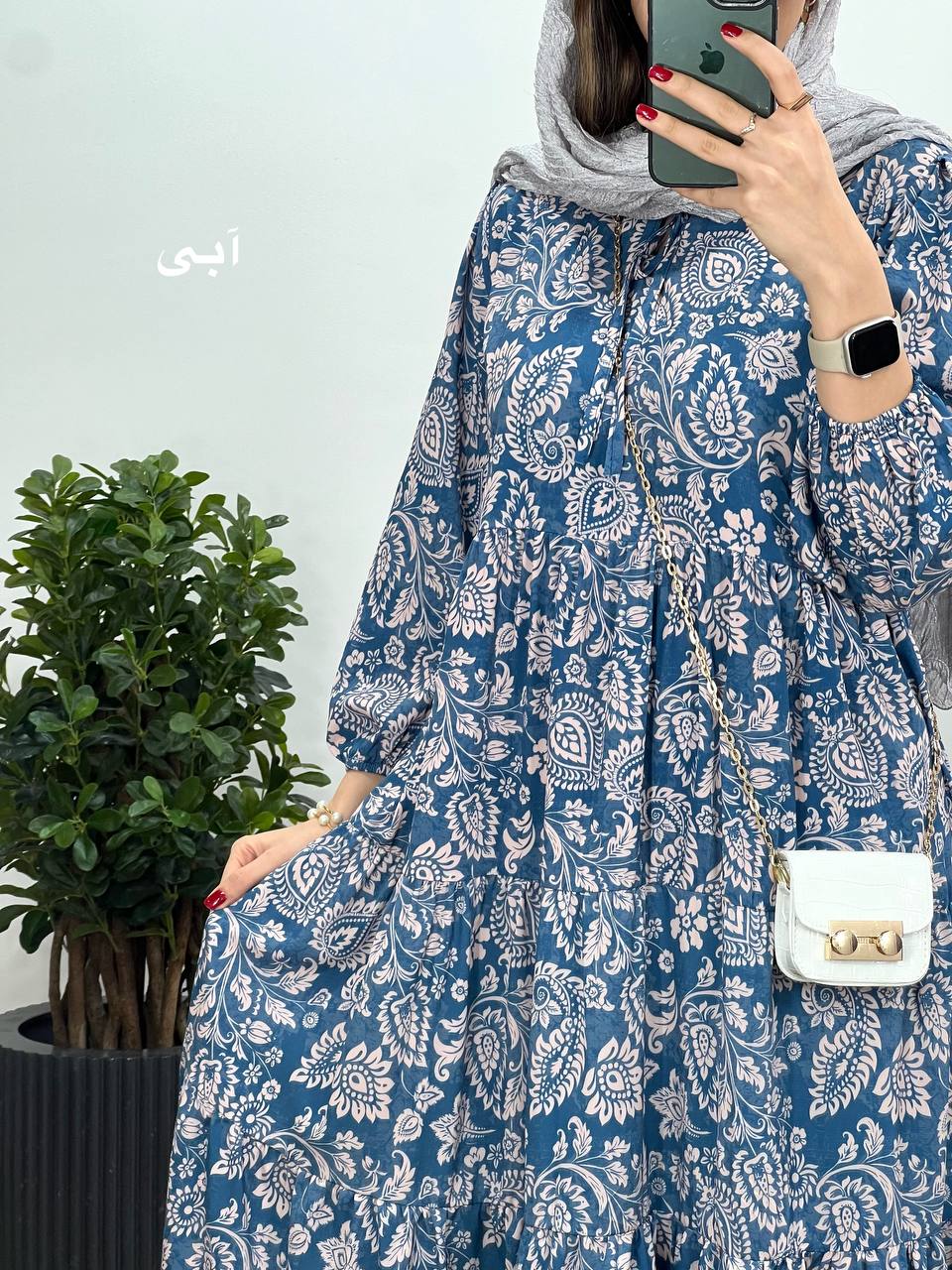پیراهن بلند طرحدار مرسانا
