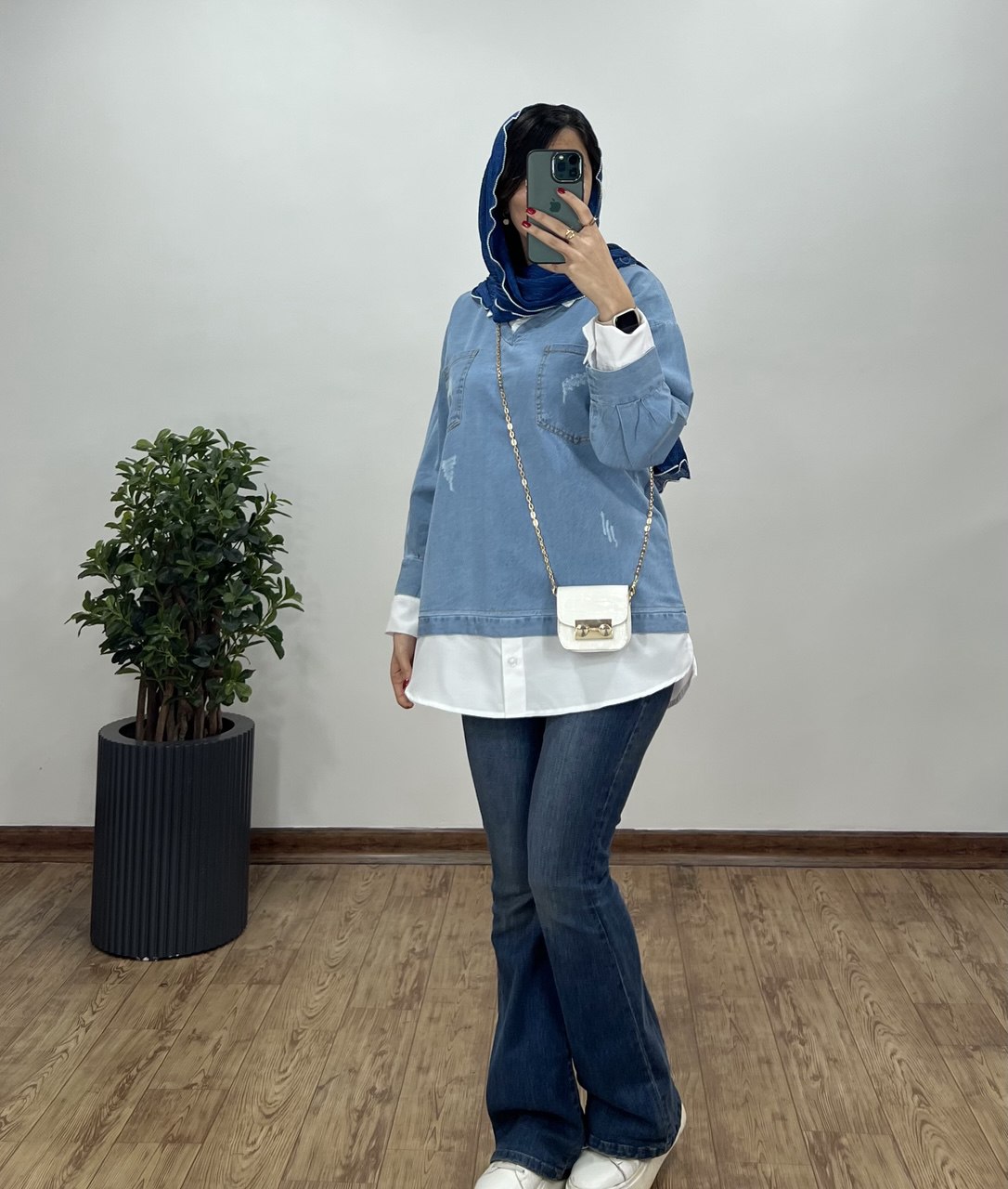 تونیک مانتویی جین دینا 3(ایراد دار)