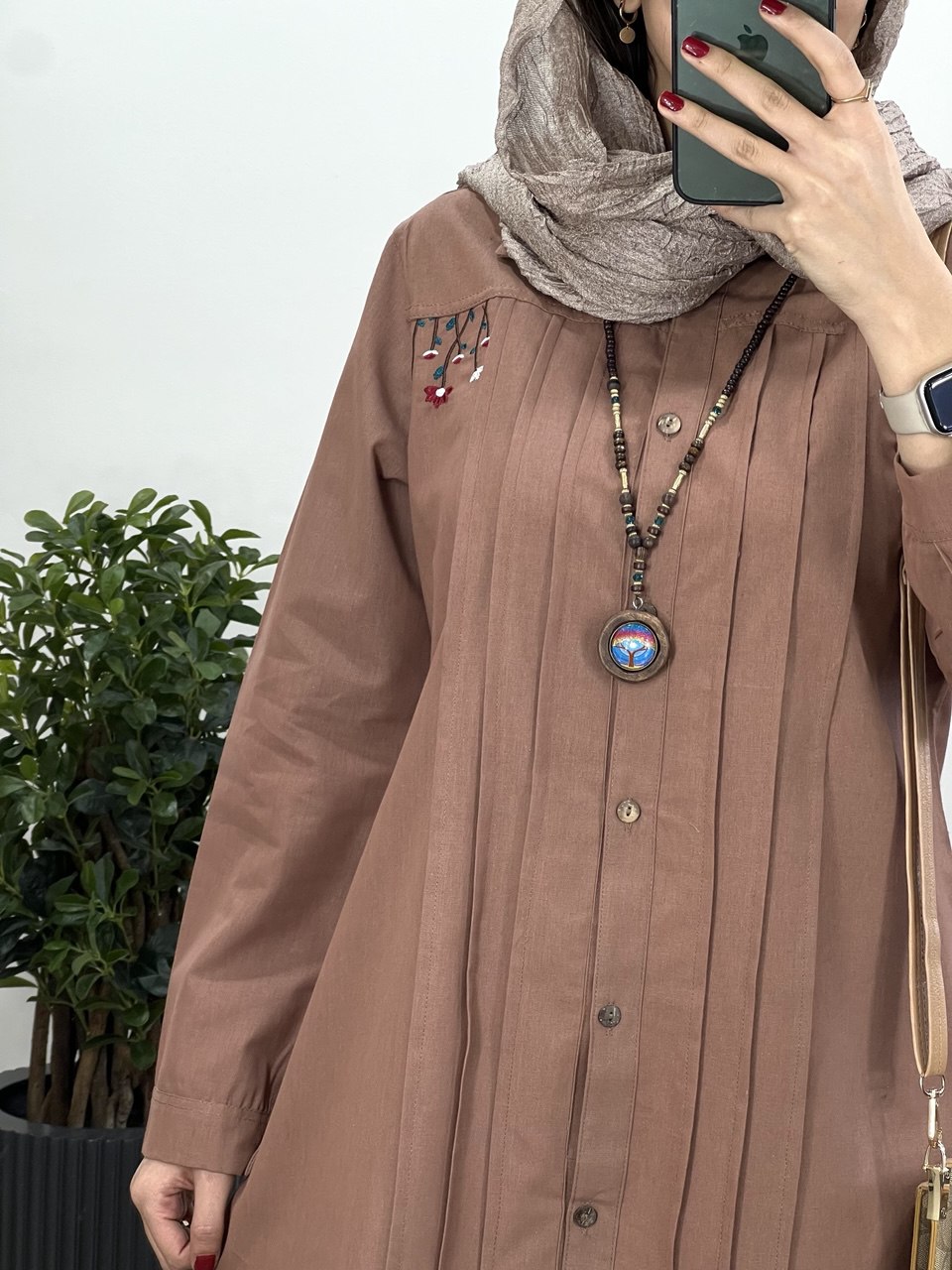 مانتو لینن گلدوزی سارگل