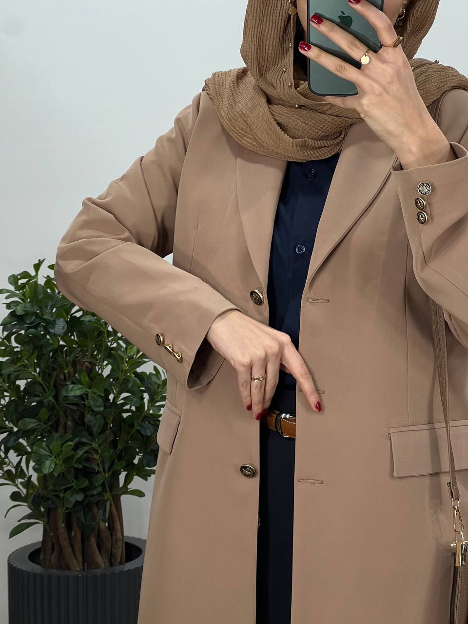 مانتو کتی دکمه دار دلینا