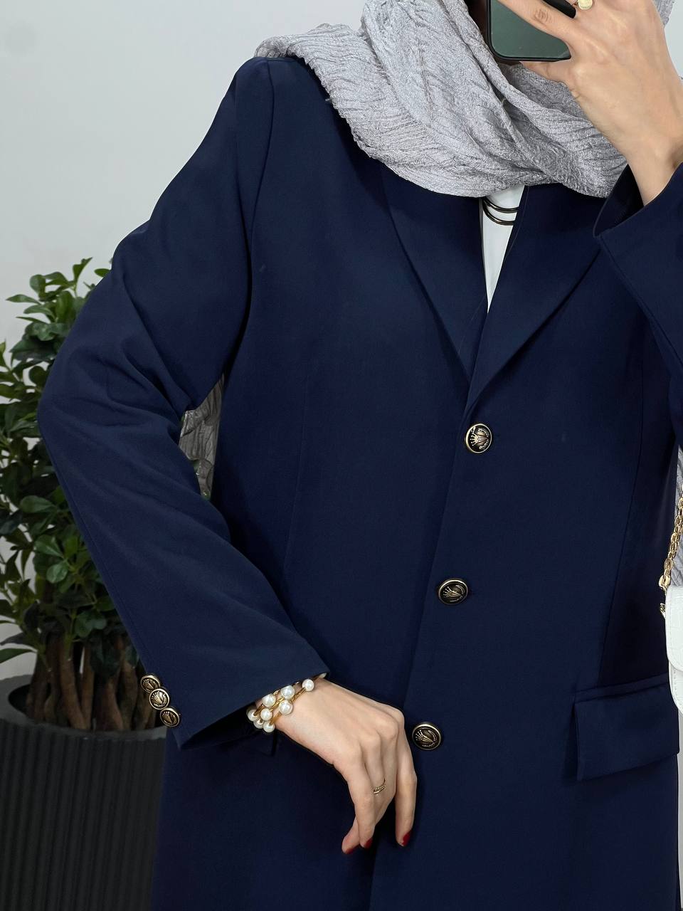 مانتو کتی دکمه دار دلینا