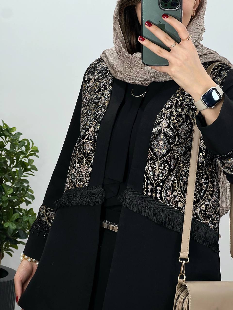 مانتو مجلسی سوزندوزی گلاریس