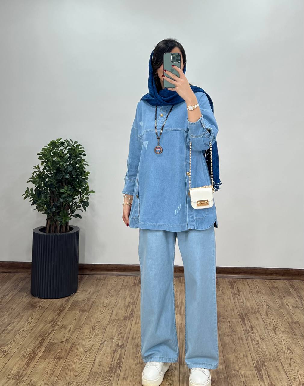 شلوار نیم بگ جین کاغذی
