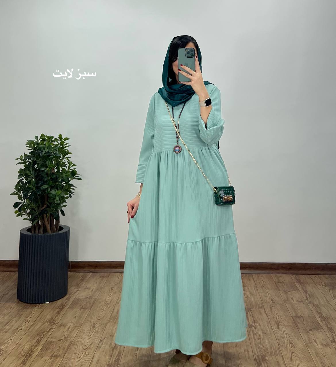 پیراهن مانتویی بلند آهو