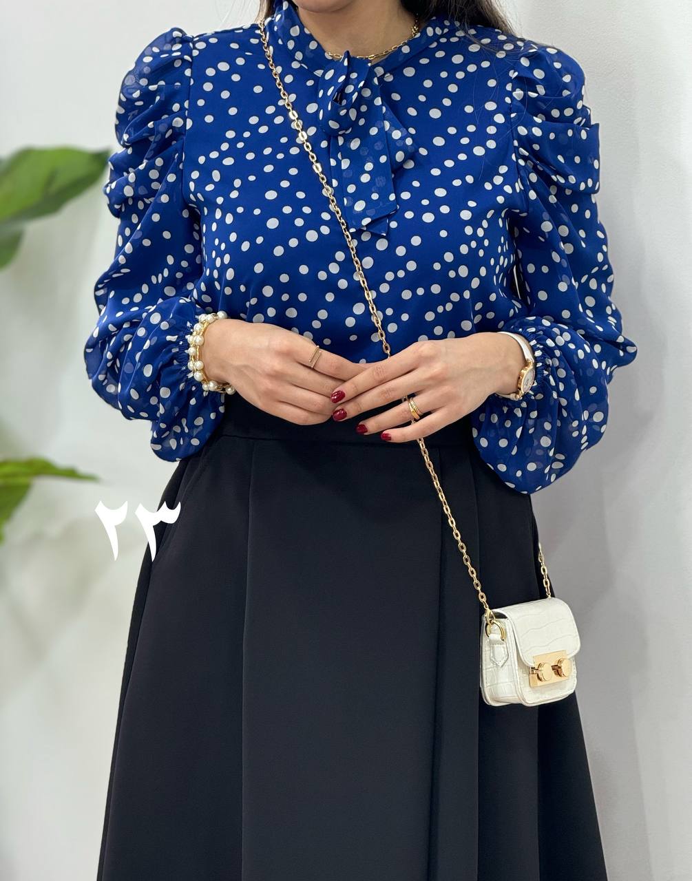 شومیز حریر مجلسی مهلا (کد 2323)