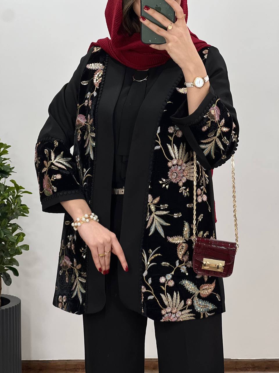 مانتو مجلسی سوزندوزی کانیاو