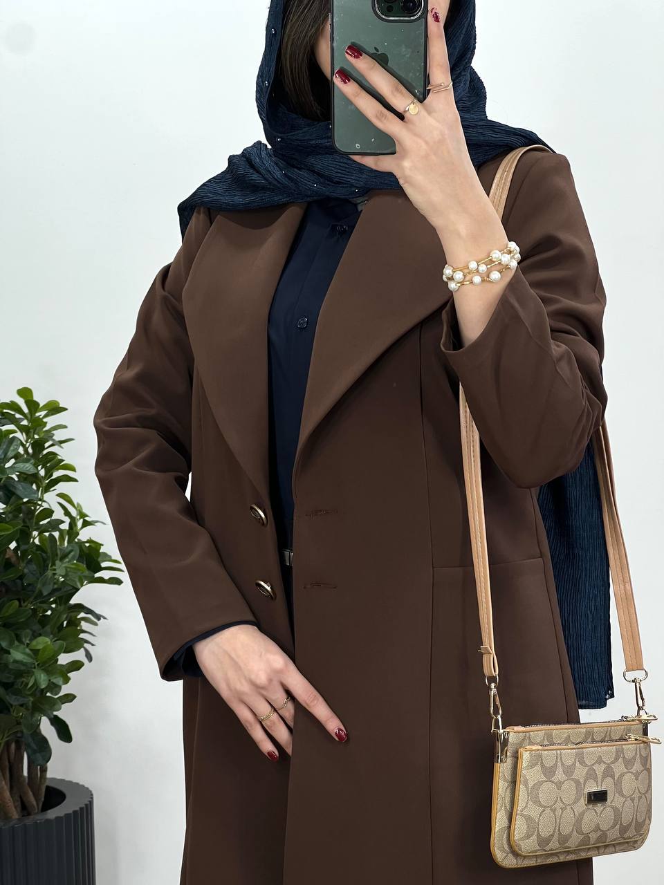 مانتو کتی بلند دکمه دار تیلان