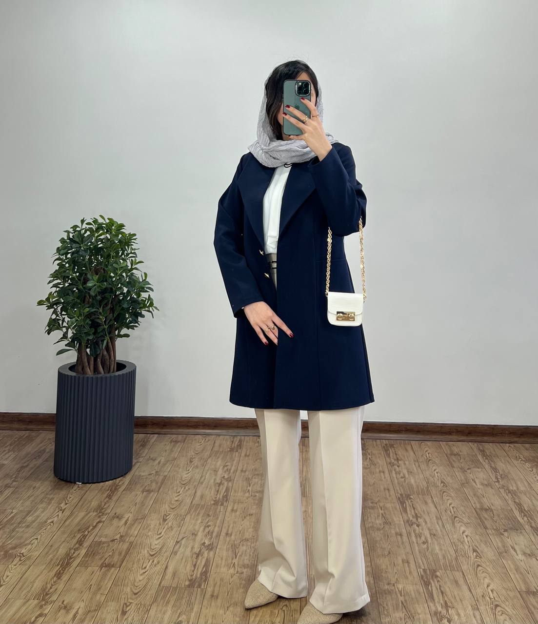 مانتو کتی بلند دکمه دار تیلان