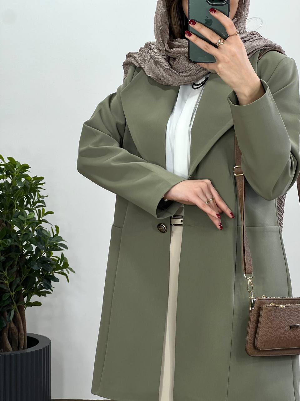 مانتو کتی بلند دکمه دار تیلان