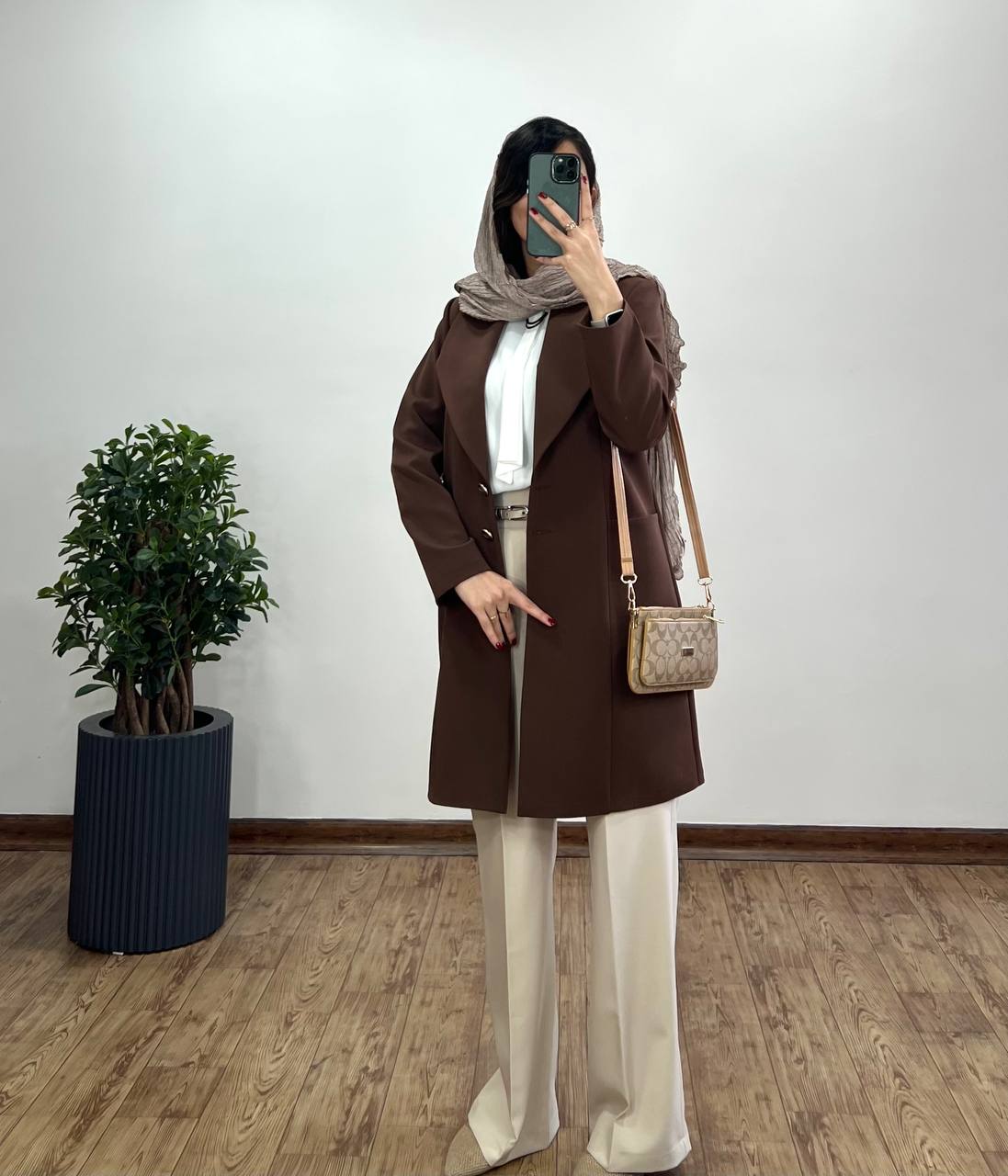 مانتو کتی بلند دکمه دار تیلان